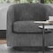 Flash Furniture Landon Club Style Commercial Barrel Accent Armchair Metal Base, Dark Gray Fabric Upholstery BS-AC22-060-DKGRY-GG - alternate 6